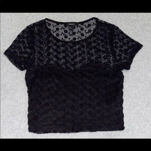 FOREVER 21 Mesh Black Top
